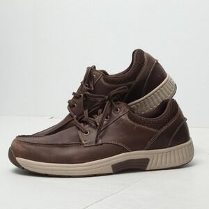 Orthofeet Leo 428 Shoes Mens Size 12 Brown Leather Orthopedic Casual Lace Up